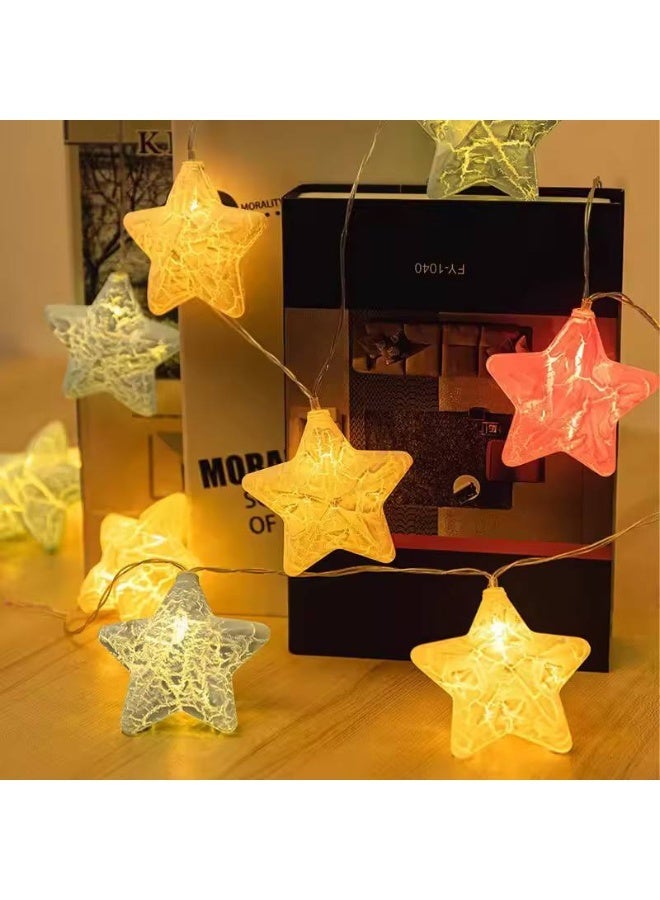 أضواء سلسلة LED على شكل نجوم رمضانية بطول 2.6 متر، أضواء زينة للعطلات - Image 2